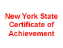 New York State Certificate of Achievement